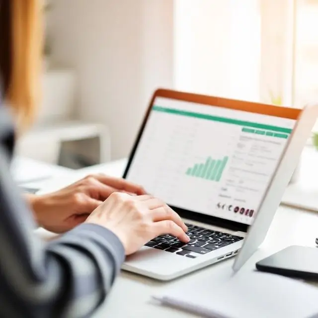 A person placing an order on a laptop