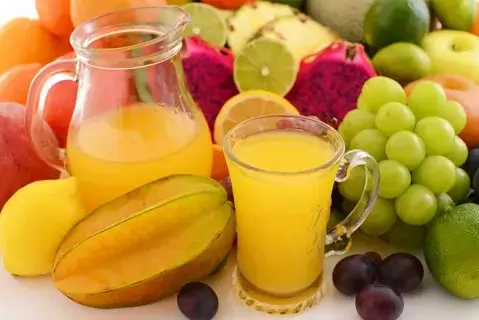 A sophisticated cafe setting with Frozen Berry juices prominently displayed